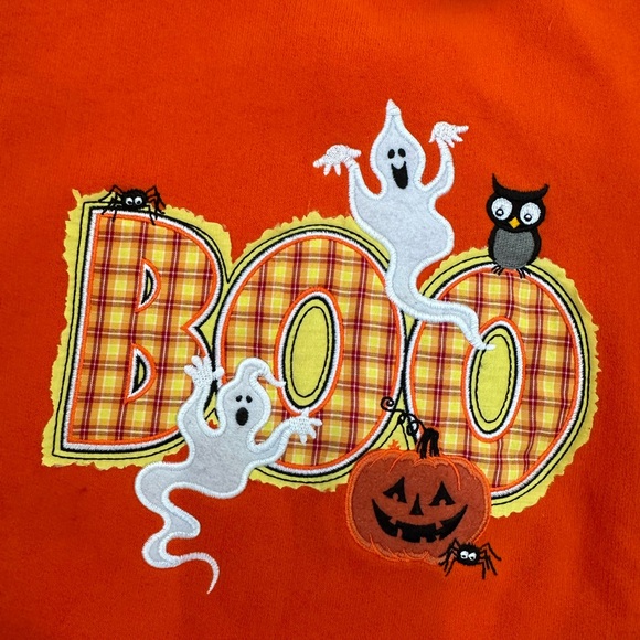 Vintage Holiday Editions appliqué Boo Ghost owl pumpkin Halloween Sweatshirt Med - Picture 2 of 8
